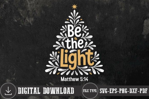 Be the Light SVG Retro Christmas Tree