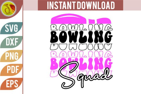 Bowling Squad Bowling SVG Retro