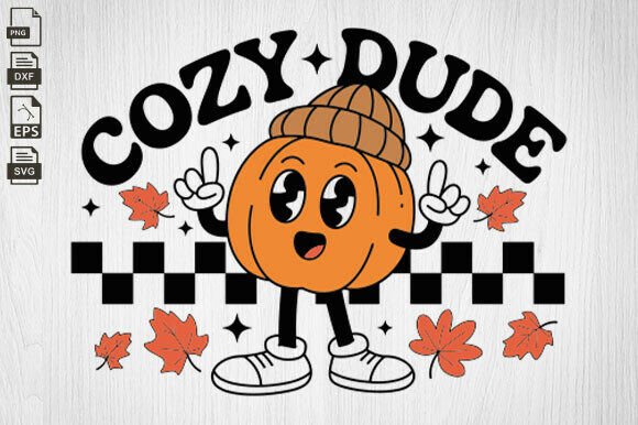 Cozy Dude SVG, Retro Halloween, Cozy PNG