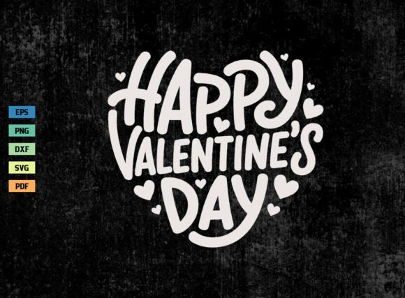 Happy Valentine s Day Retro Heart SVG