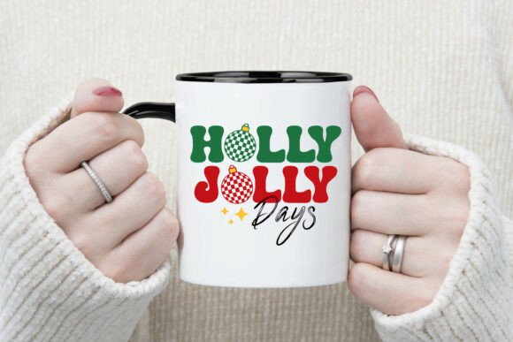 Holly Jolly Days Retro Christmas SVG