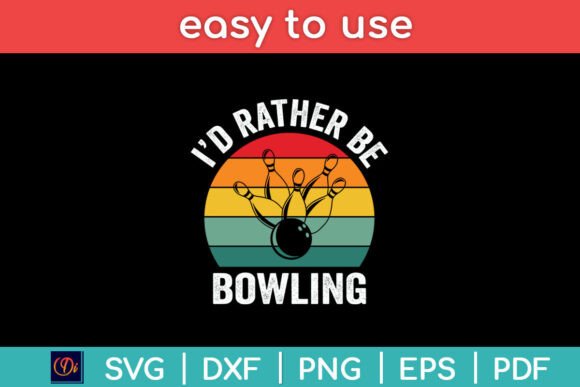 I D Rather Be Bowling Retro Vintage Svg Review