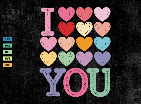 I Love You Valentine Retro Shirt SVG PNG Review