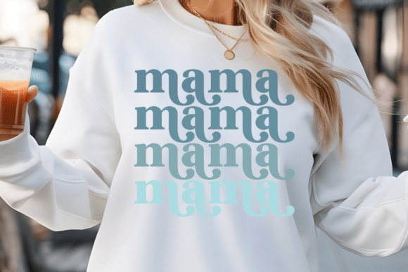 Mama SVG, Retro Coffee Quotes SVG