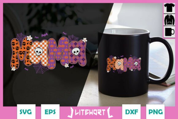Preppy Spooky Mama Retro Halloween SVG