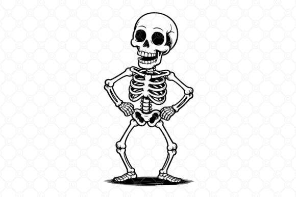 Retro Skeleton SVG, Halloween SVG, 003 Review
