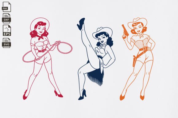 Review: Cowgirl Pinups SVG, Retro Western Svg