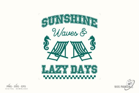 Summer SVG Retro Beach Chair Lazy Days